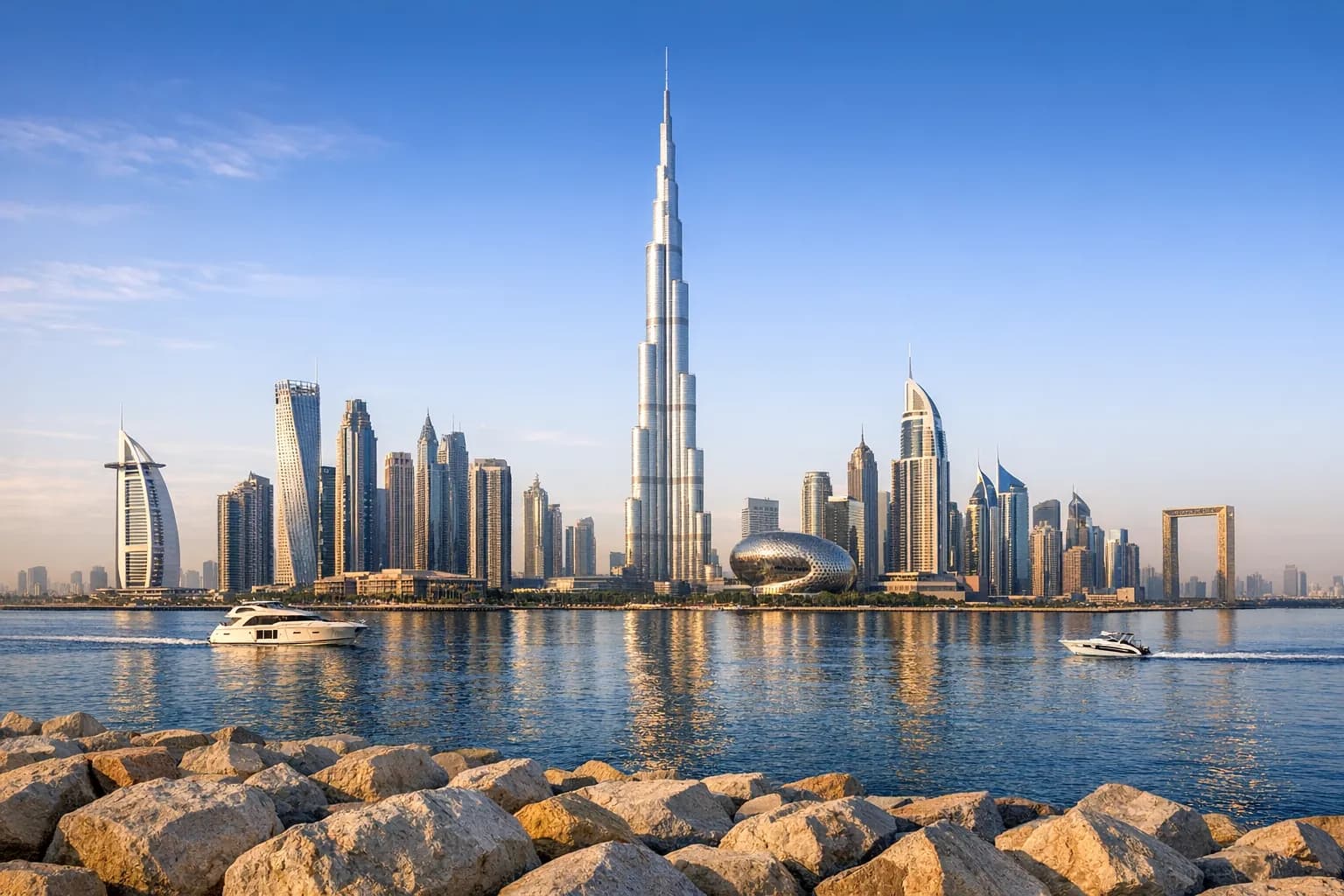 Dubai Skyline mit Burj Khalifa